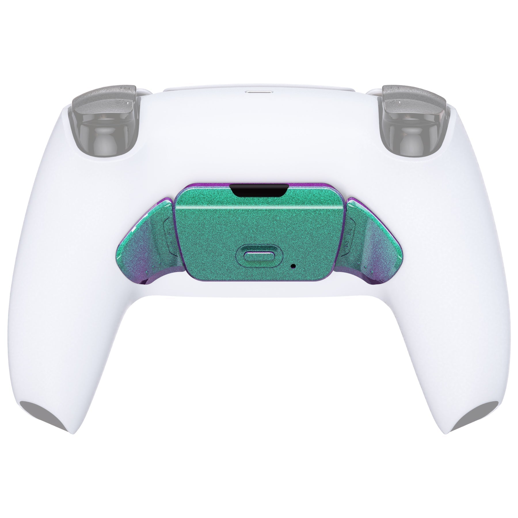 eXtremeRate Retail Chameleon Green Purple Replacement Redesigned K1 K2 Back Button Housing Shell for ps5 Controller eXtremerate RISE Remap Kit - Controller & RISE Remap Board NOT Included - WPFP3002