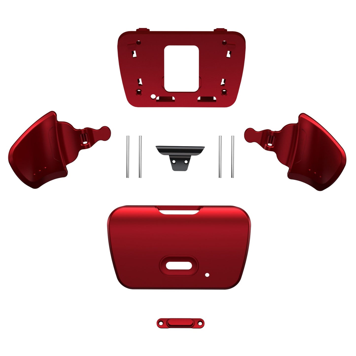 eXtremeRate Retail Scarlet Red Replacement Redesigned K1 K2 Back Button Housing Shell for ps5 Controller eXtremerate RISE Remap Kit - Controller & RISE Remap Board NOT Included - WPFP3003