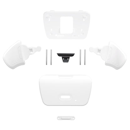 eXtremeRate Retail White Replacement Redesigned K1 K2 Back Button Housing Shell for ps5 Controller eXtremerate RISE Remap Kit - Controller & RISE Remap Board NOT Included - WPFP3008