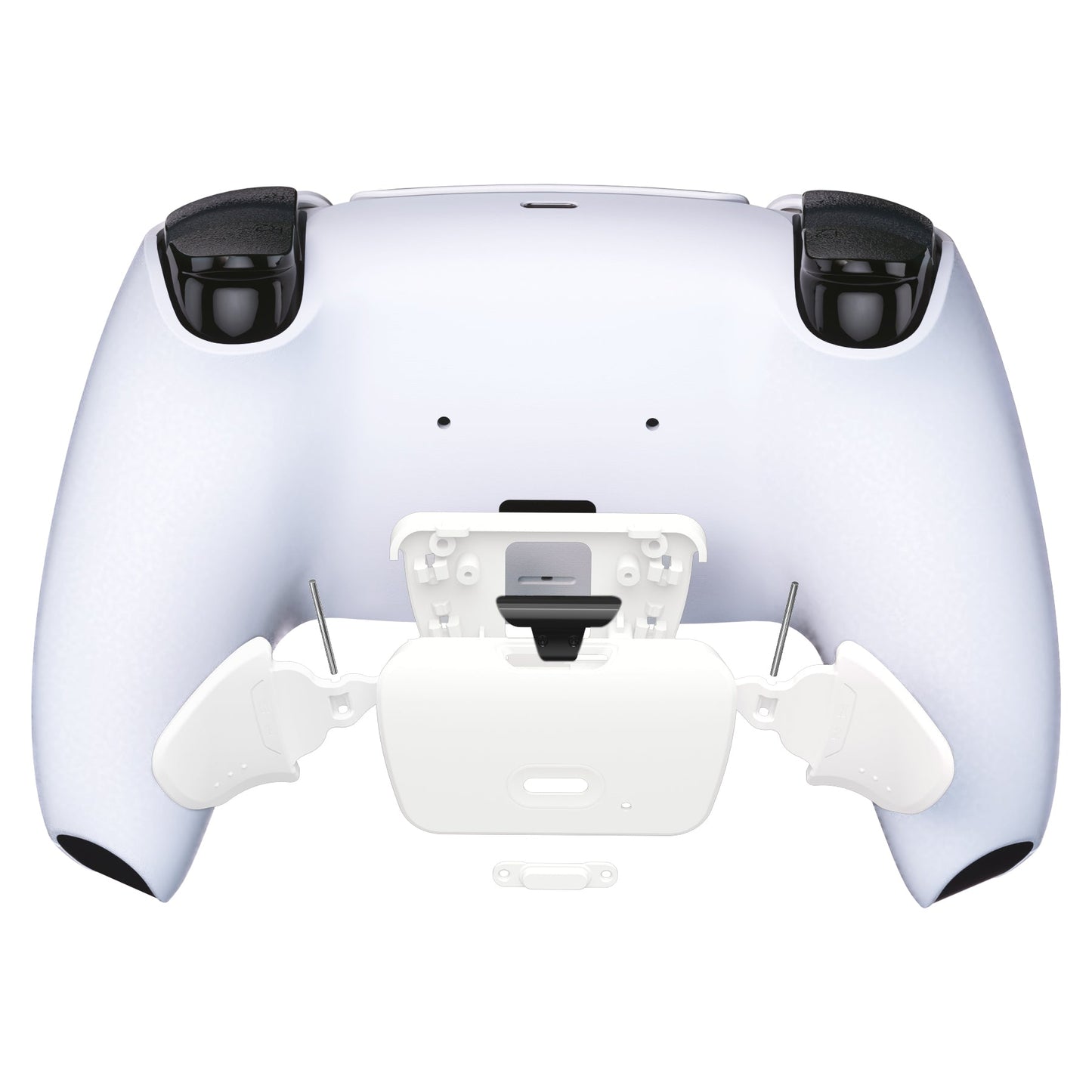 eXtremeRate Retail White Replacement Redesigned K1 K2 Back Button Housing Shell for ps5 Controller eXtremerate RISE Remap Kit - Controller & RISE Remap Board NOT Included - WPFP3008