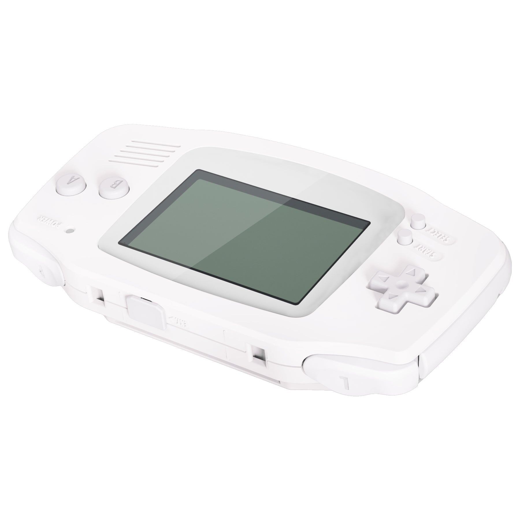 eXtremeRate  IPS対応アップグレード版ゲームボーイアドバンス（GBA）用交換フルセットシェル＆グレーボタン、IPSおよび標準LCD両方に対応【ホワイト】