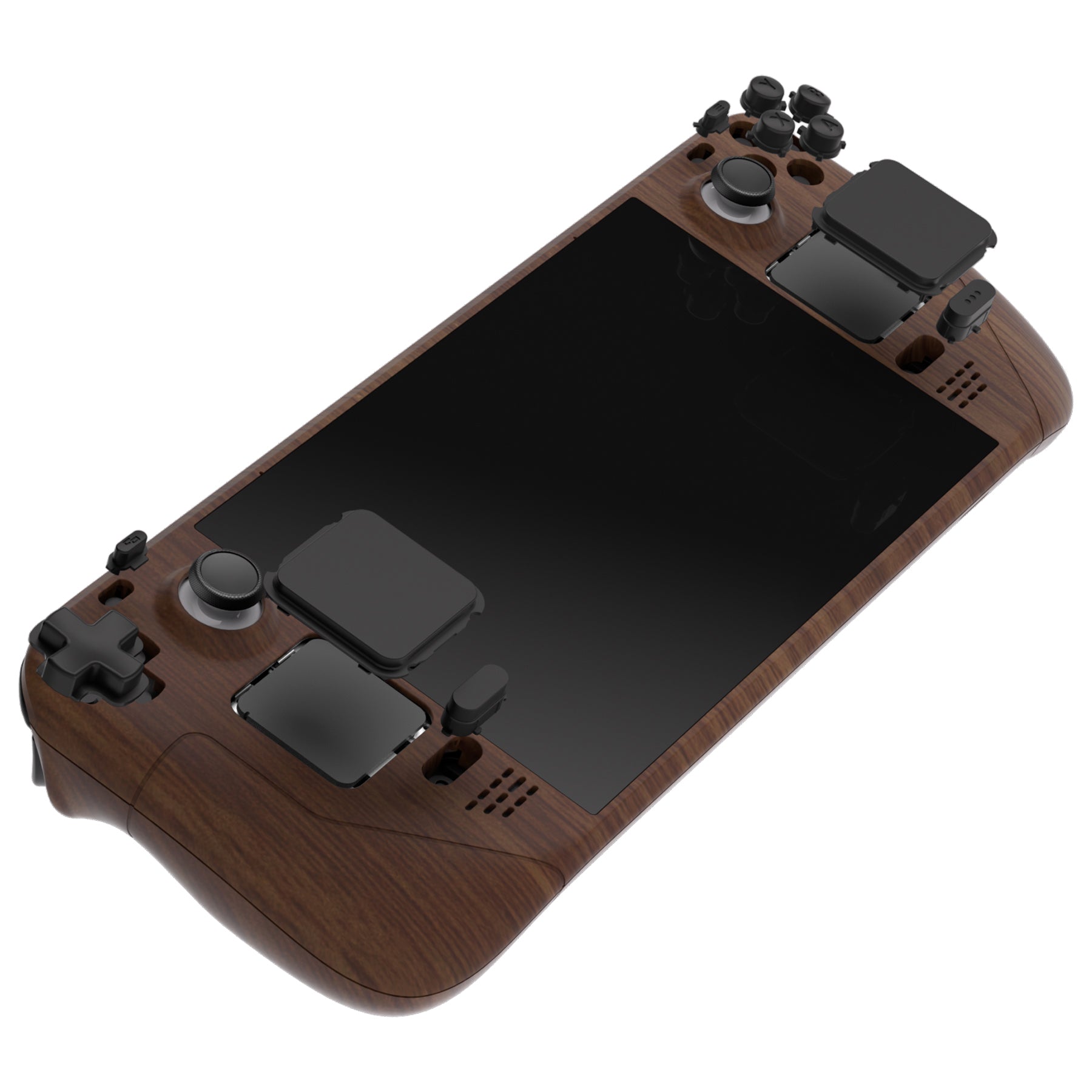 eXtremeRate Retail Wood Grain Custom Full Set Shell with Buttons for Steam Deck Console