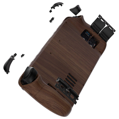 eXtremeRate Retail Wood Grain Custom Full Set Shell with Buttons for Steam Deck Console