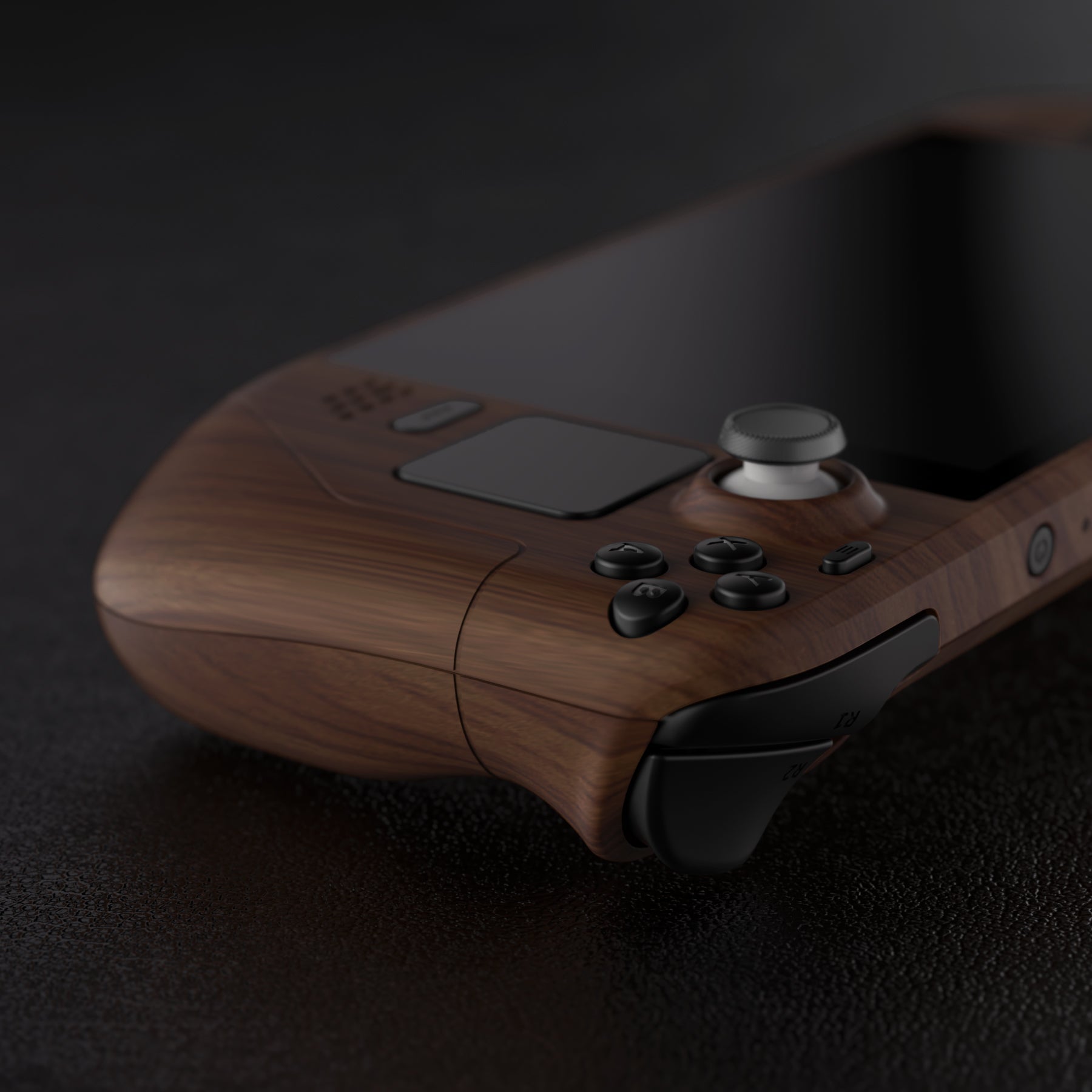 eXtremeRate Retail Wood Grain Custom Full Set Shell with Buttons for Steam Deck Console