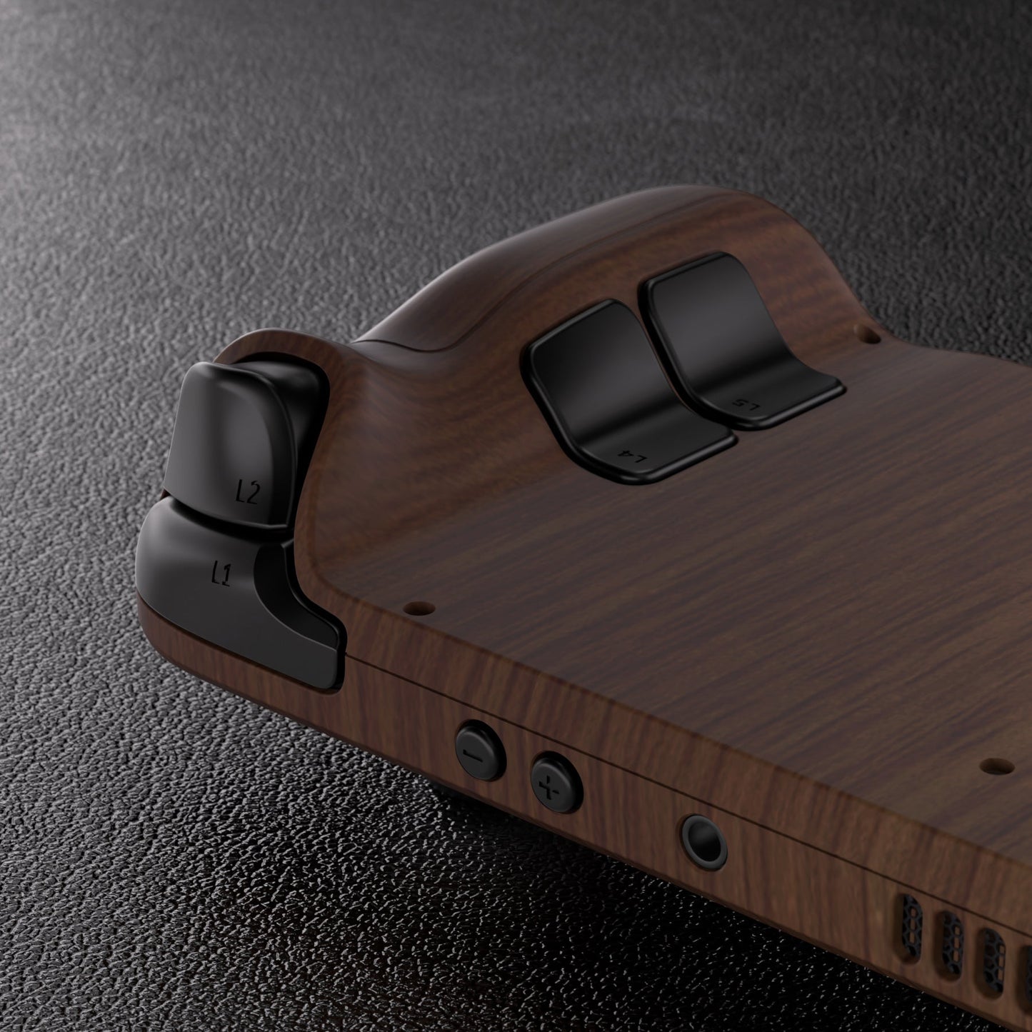 eXtremeRate Retail Wood Grain Custom Full Set Shell with Buttons for Steam Deck Console