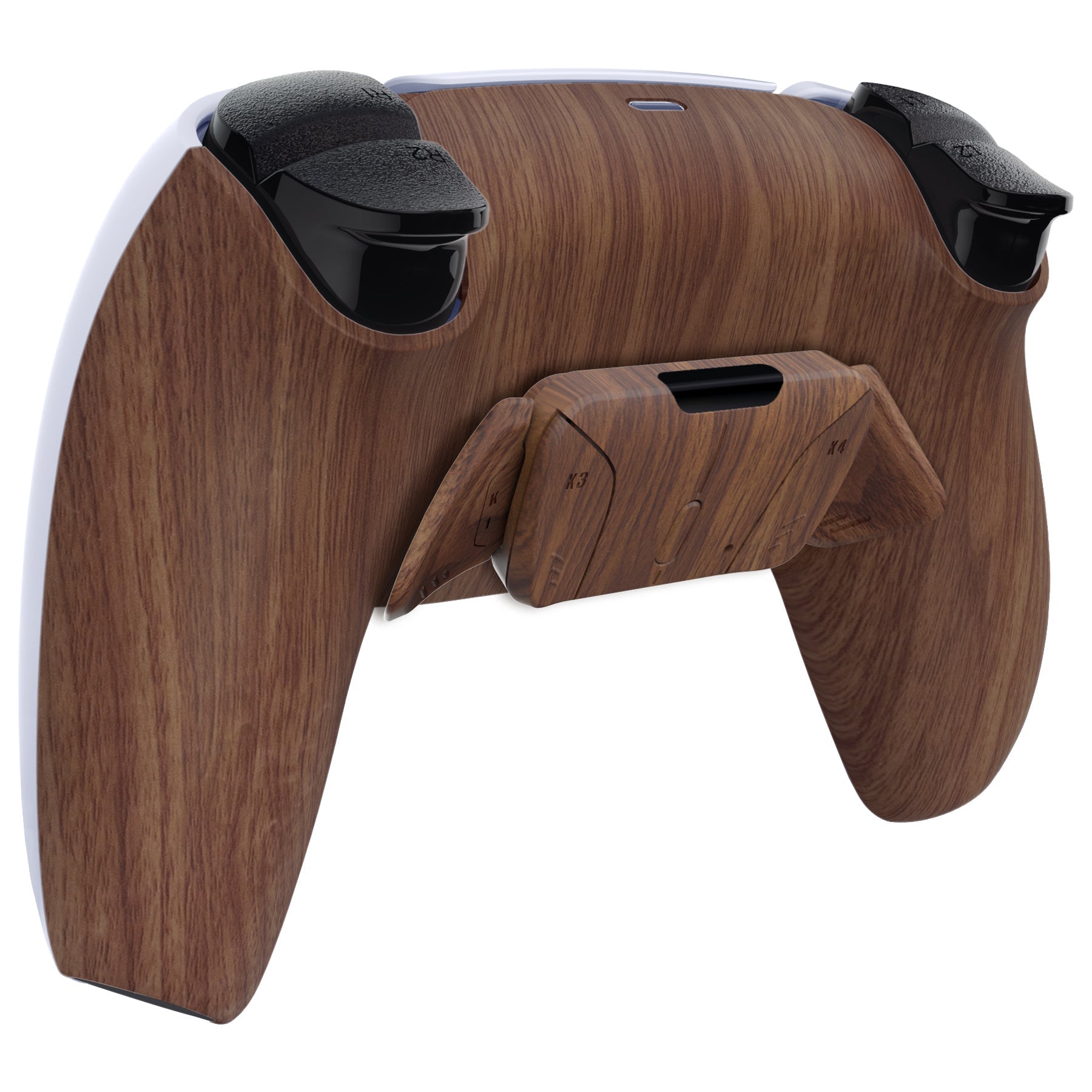 eXtremeRate Retail eXtremeRate Wood Grain Remappable RISE 4.0 Remap Kit for ps5 Controller BDM-030, Upgrade Board & Redesigned Back Shell & 4 Back Buttons for ps5 Controller - Controller NOT Included - YPFS2001G3