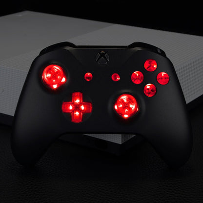 eXtremeRate Retail Multi-Colors Luminated D-pad Thumbsticks Start Back ABXY Action Buttons (DTF) LED Kit for Xbox One Standard, Xbox One S X Controller 7 Colors 9 Modes Button Control - X1LED01