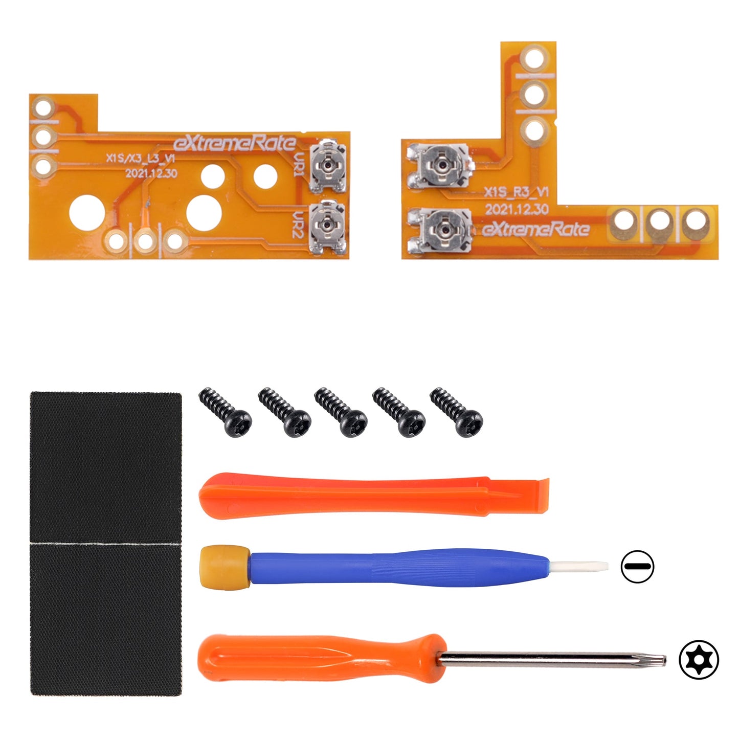 eXtremeRate Retail Drifix Thumbsticks Drift Fix Repair Kit for Xbox One S & X Controller (Model 1708), Custom Analog Stick Joystick Regulator Circuit Board for Xbox One S/X Controller - X1MD002