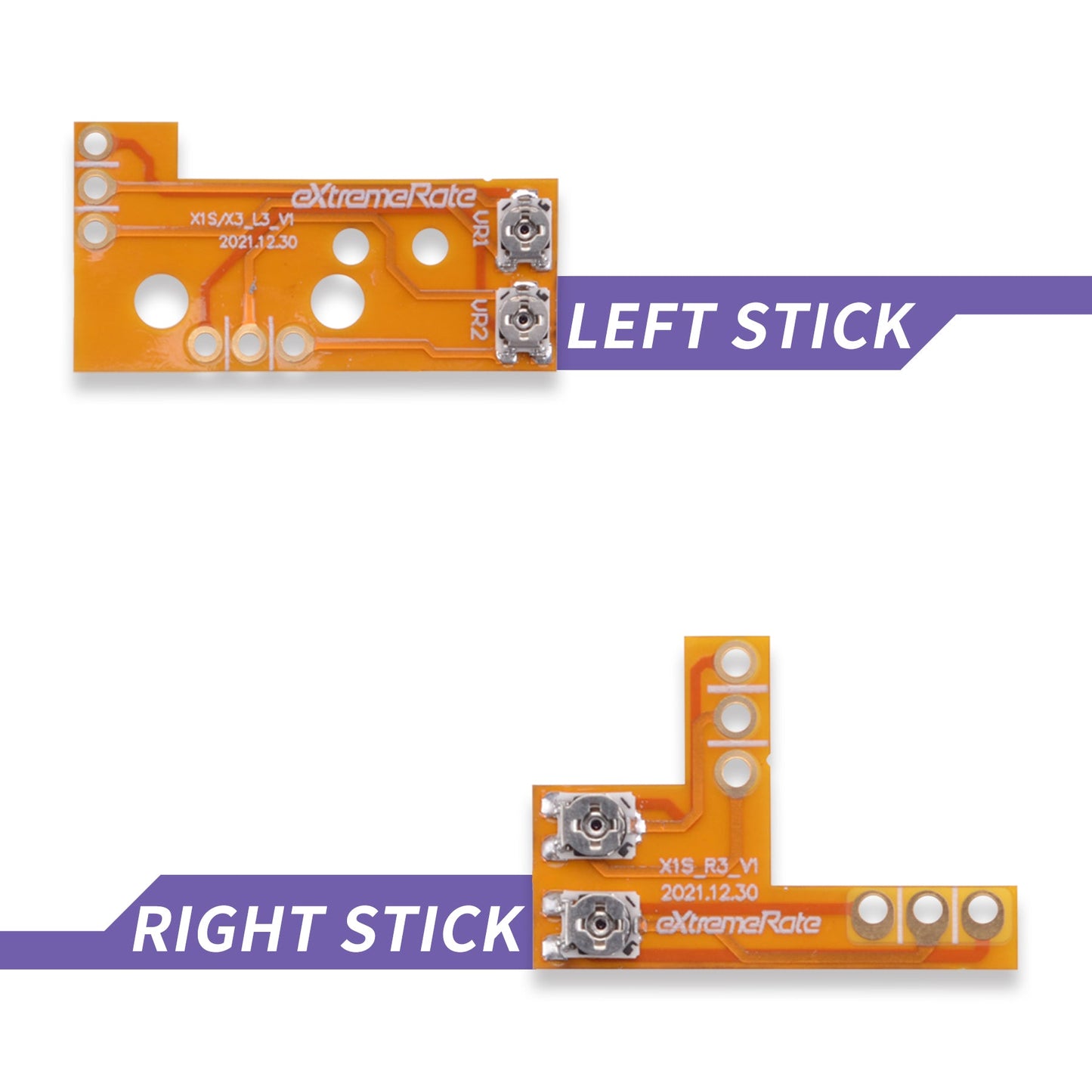 eXtremeRate Retail Drifix Thumbsticks Drift Fix Repair Kit for Xbox One S & X Controller (Model 1708), Custom Analog Stick Joystick Regulator Circuit Board for Xbox One S/X Controller - X1MD002