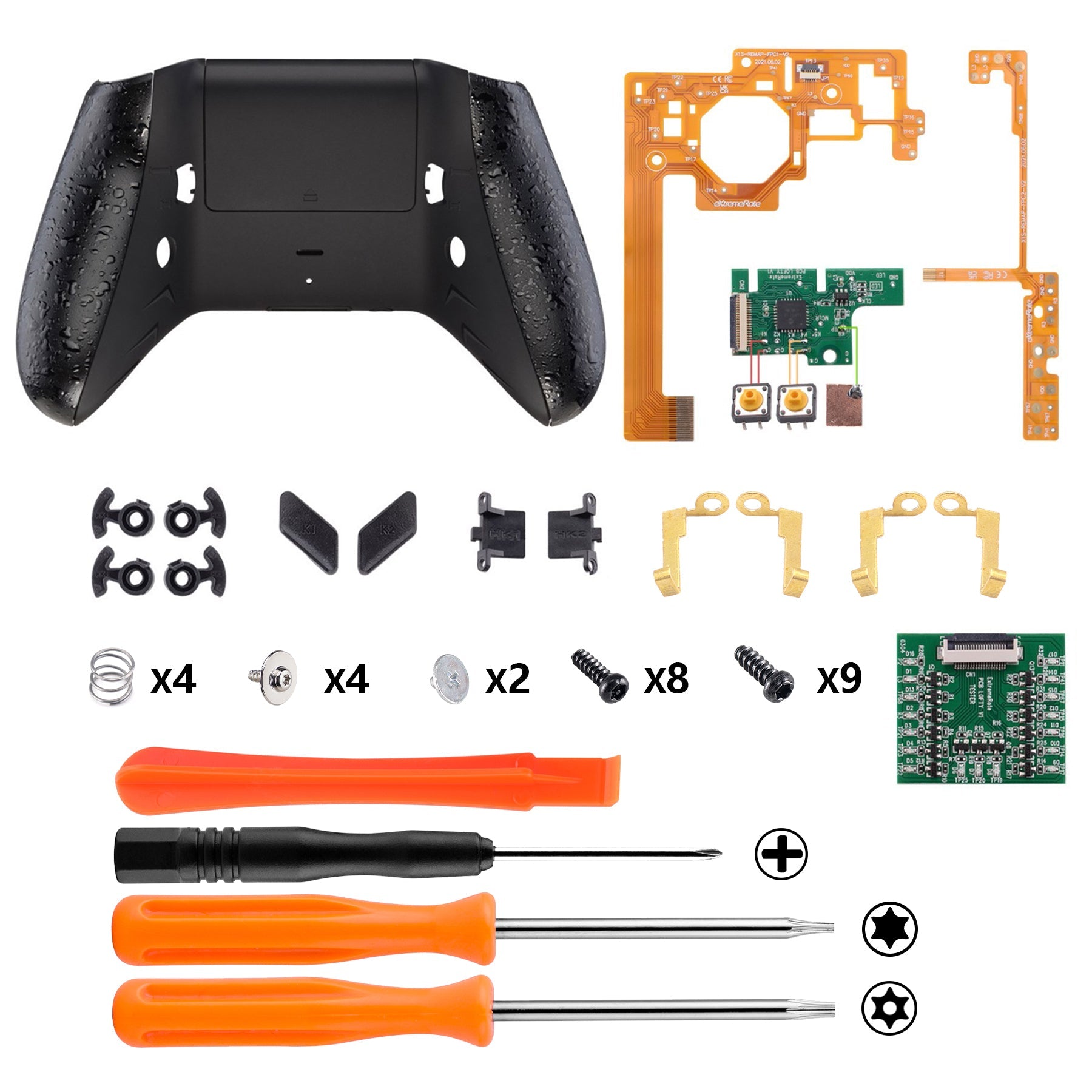 eXtremeRate Retail Lofty Remappable Remap & Trigger Stop Kit for Xbox One S & One X Controller, Redesigned Back Shell & Side Rails & Back Buttons & Trigger Lock for Xbox One S X Controller 1708 - X1RM001