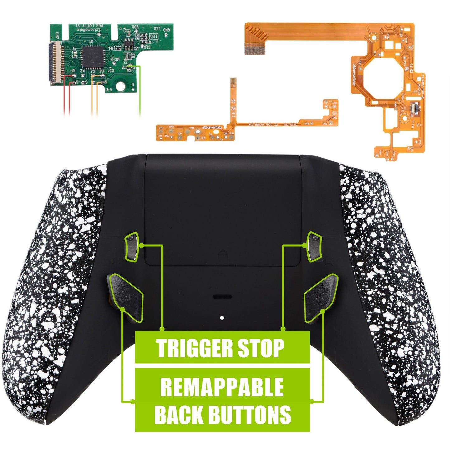 Lofty Remappable Remap & Trigger Stop Kit for Xbox One X & S Controller - Textured White eXtremeRate