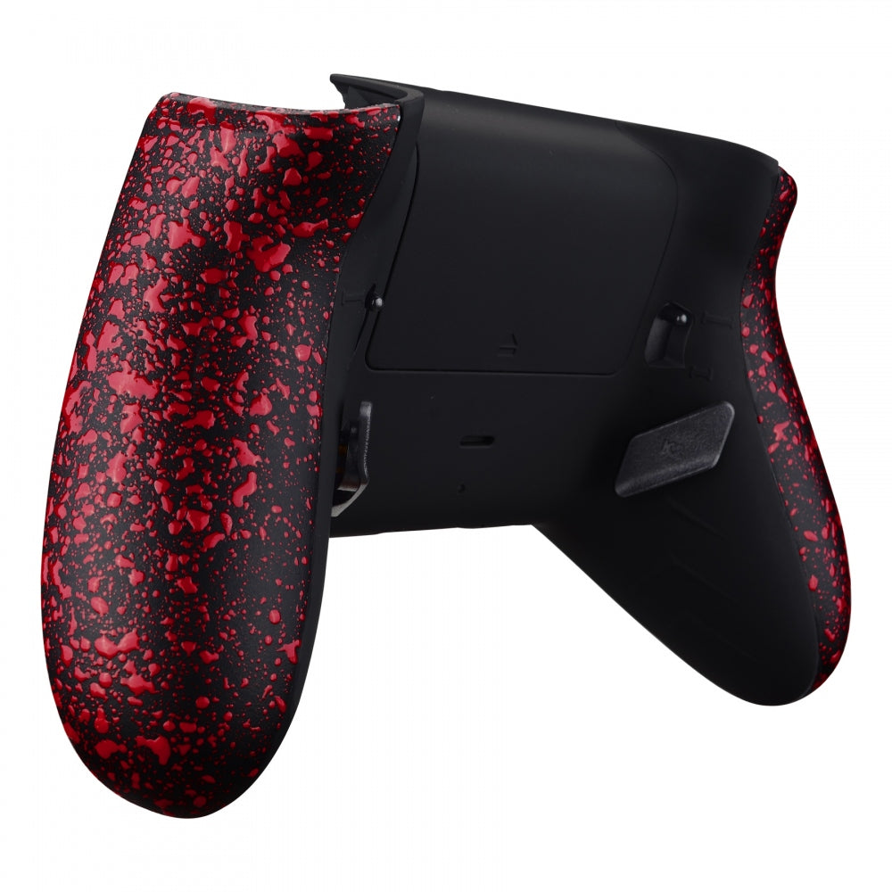 eXtremeRate Retail Textured Red Lofty Remappable Remap & Trigger Stop Kit, Redesigned Back Shell & Side Rails & Back Buttons & Trigger Lock for Xbox One S X Controller 1708 - X1RM004