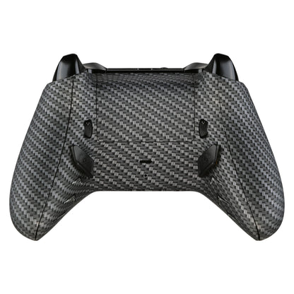 eXtremeRate Retail Lofty Remappable Remap & Trigger Stop Kit, Redesigned Back Shell & Side Rails & Back Buttons & Trigger Lock for Xbox One S X Controller 1708 - Black Silver Carbon Fiber - X1RM007