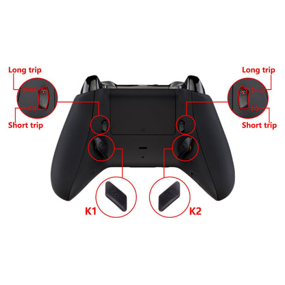 eXtremeRate Retail Black Lofty Remappable Remap & Trigger Stop Kit, Upgrade Boards & Redesigned Back Shell & Side Rails & Back Buttons & Trigger Lock for Xbox One S / X Controller Model 1708 - X1RM012