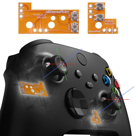 eXtremeRate Retail Drifix Thumbsticks Drift Fix Repair Kit for Xbox Series X & S Controller (Model 1914), Custom Analog Stick Joystick Regulator Circuit Board for Xbox Core Controller - X3MD002