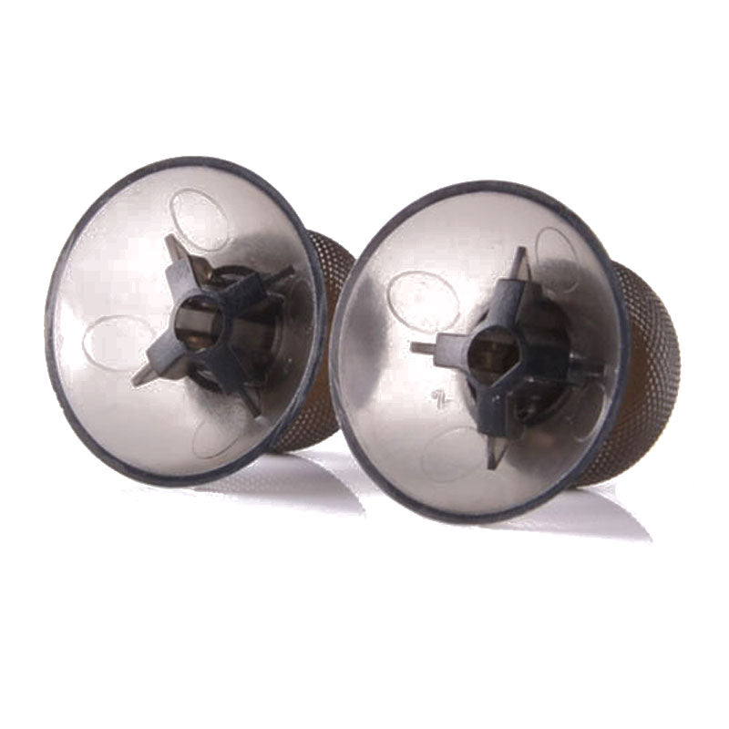 eXtremeRate Retail Clear Black Custom Thumbsticks Joysticks Part For Xbox one Controller - XOJ0115