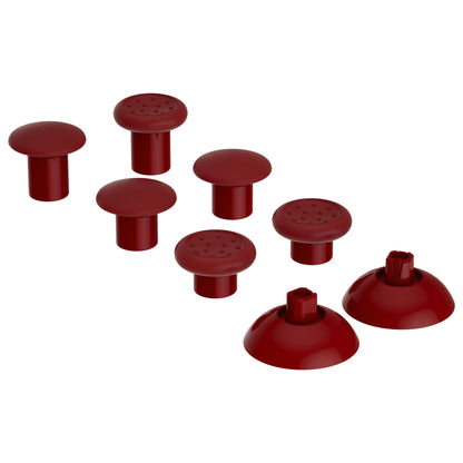 eXtremeRate Retail ThumbsGear Interchangeable Ergonomic Thumbstick for Xbox Series X & S/Xbox One/Xbox One Elite/Xbox One S & X Controller with 3 Height Domed and Concave Grips Adjustable Joystick - Carmine Red - XOJ2111