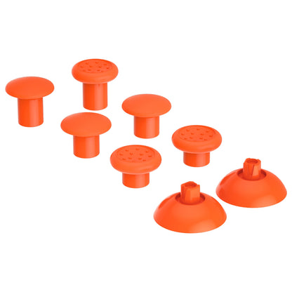 eXtremeRate Retail ThumbsGear Interchangeable Ergonomic Thumbstick for Xbox Series X & S/Xbox One/Xbox One Elite/Xbox One S & X Controller with 3 Height Domed and Concave Grips Adjustable Joystick - Orange - XOJ2115