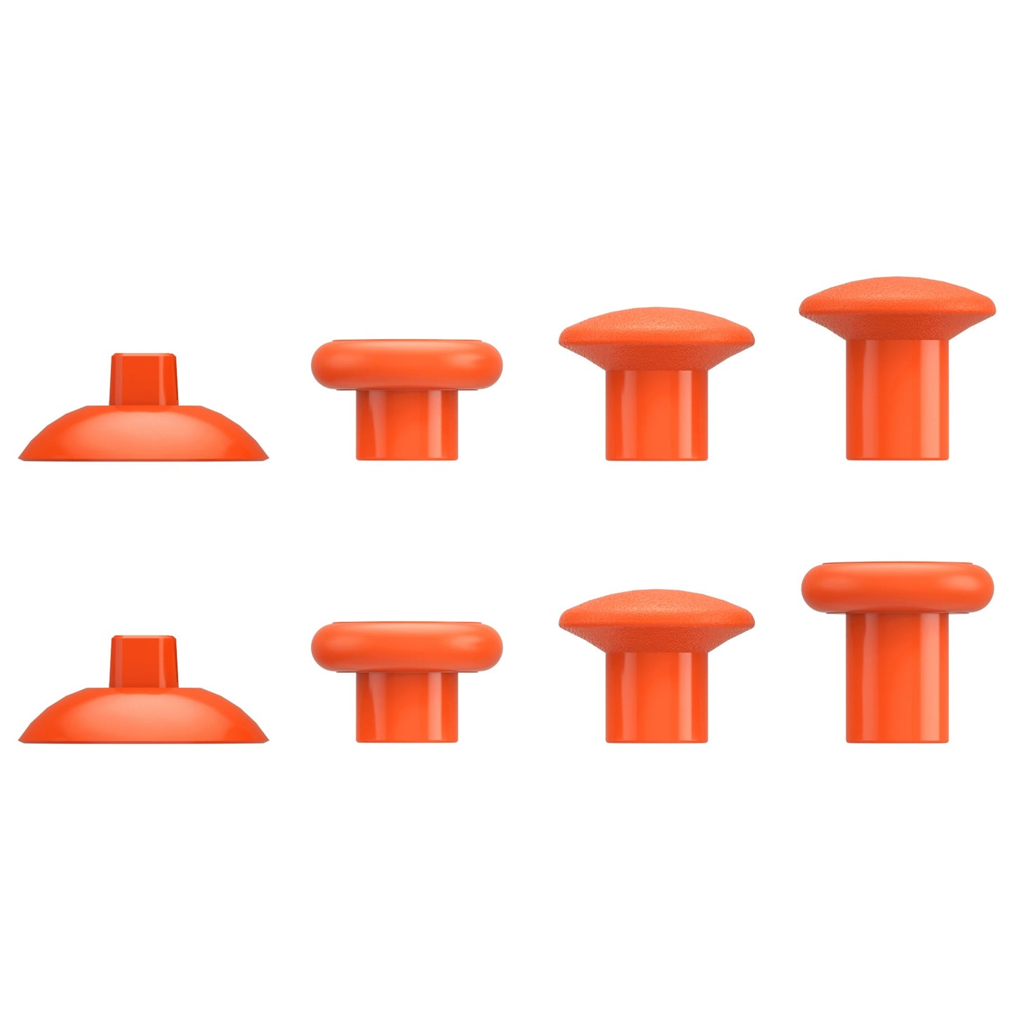 eXtremeRate Retail ThumbsGear Interchangeable Ergonomic Thumbstick for Xbox Series X & S/Xbox One/Xbox One Elite/Xbox One S & X Controller with 3 Height Domed and Concave Grips Adjustable Joystick - Orange - XOJ2115