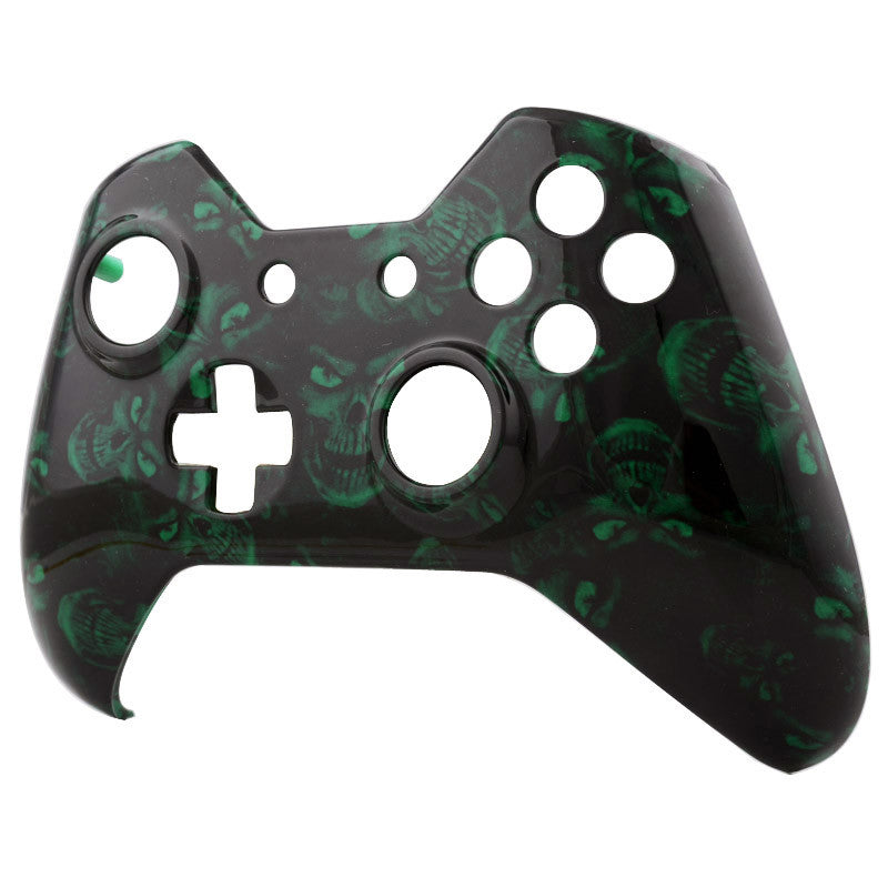 eXtremeRate Retail Green Death Face Plate Front Shell Custom Kits for Xbox One Controller - XOSF022