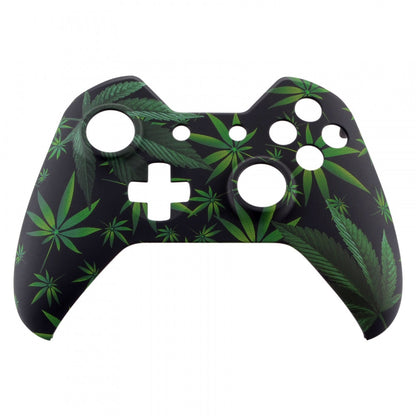 eXtremeRate Retail Green Weeds Soft Touch Grip Front Shell Cover for Xbox One Remote Controller - XOT053