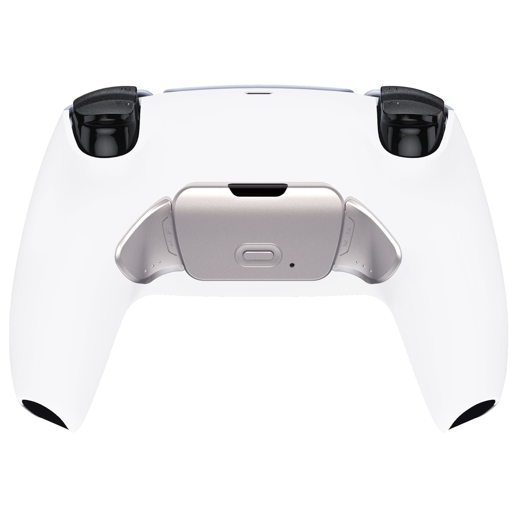 eXtremeRate Retail White Real Metal Buttons (RMB) Version RISE 2.0 Remap Kit with Upgrade Board & Redesigned Back Shell & Remappable Back Buttons Attachment for PS5 Controller BDM-010 & BDM-020 - XPFJ7003