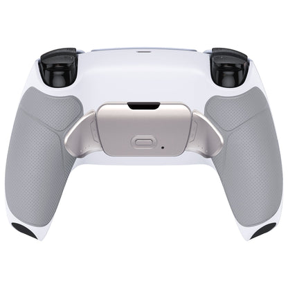 eXtremeRate Retail White Real Metal Buttons (RMB) Version RISE 2.0 Remap Kit with White Rubberized Grip Back Shell & Upgraded Remappable Back Buttons Attachment for PS5 Controller BDM-010 & BDM-020 - XPFJ7006