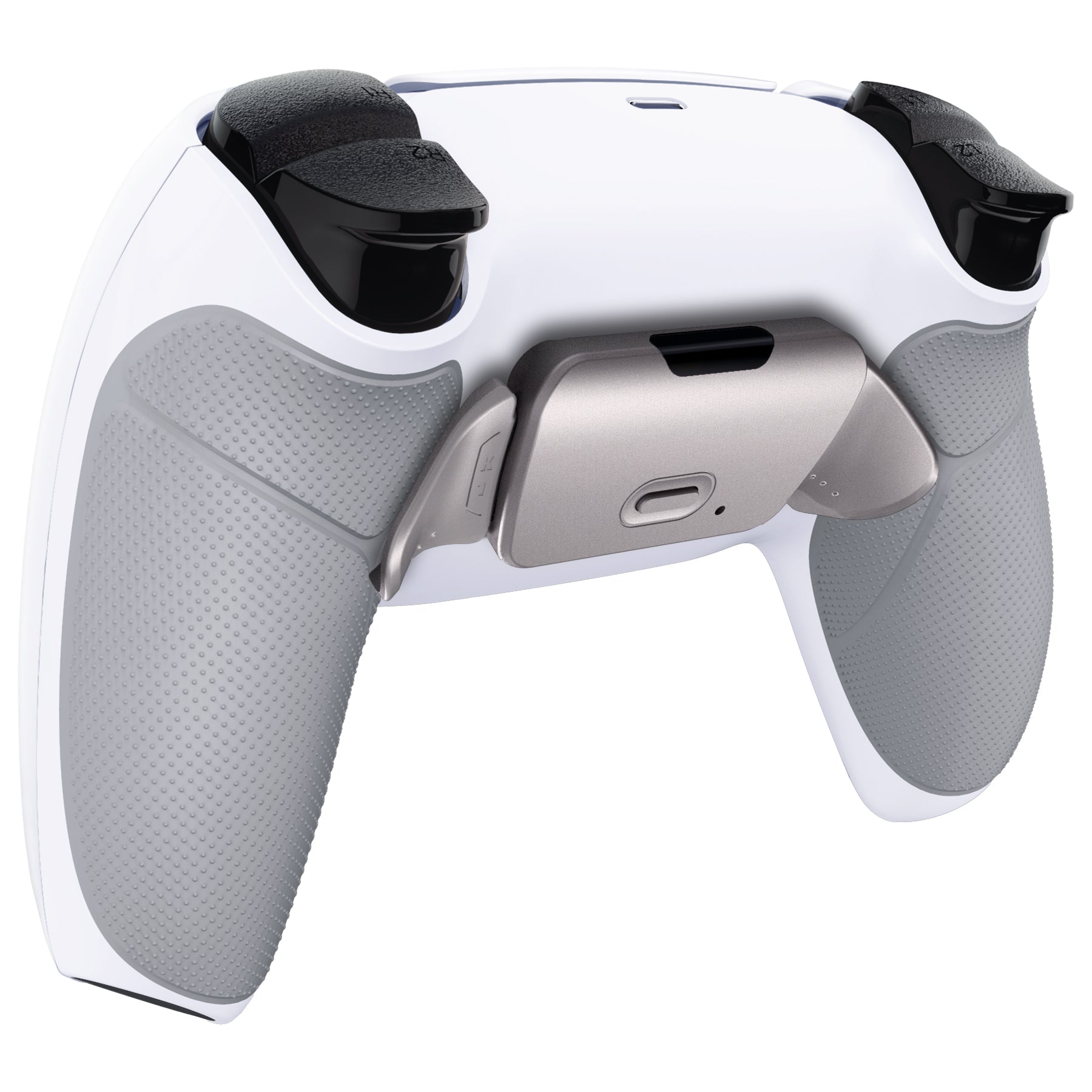 eXtremeRate Retail White Real Metal Buttons (RMB) Version RISE 2.0 Remap Kit with White Rubberized Grip Back Shell & Upgraded Remappable Back Buttons Attachment for PS5 Controller BDM-010 & BDM-020 - XPFJ7006