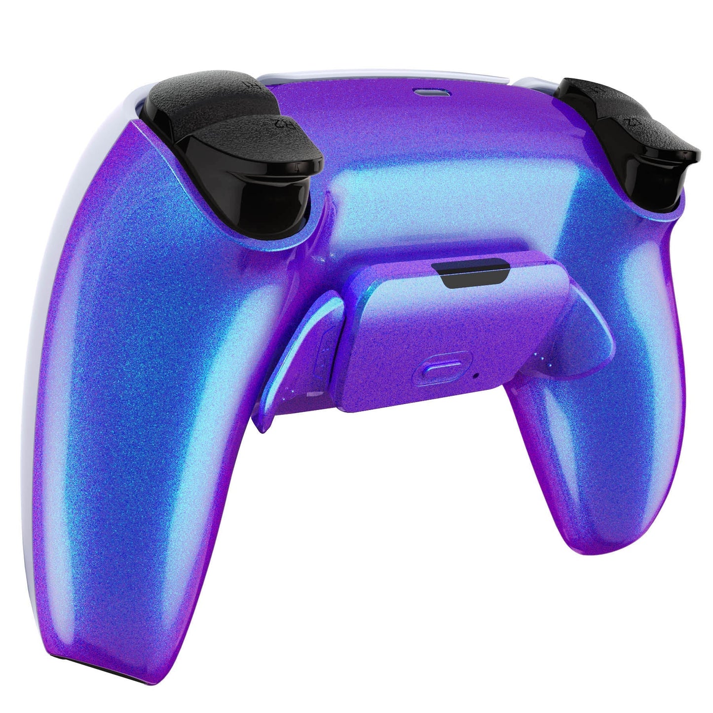 eXtremeRate Retail Chameleon Purple Blue Back Paddles Remappable Rise Remap Kit with Upgrade Board & Redesigned Back Shell & Back Buttons Attachment for ps5 Controller BDM-010 & BDM-020 - XPFP3001G2