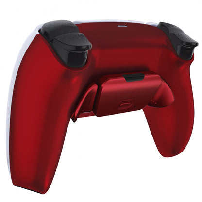 eXtremeRate Retail Scarlet Red Back Paddles Remappable Rise Remap Kit with Upgrade Board & Redesigned Back Shell & Back Buttons Attachment for ps5 Controller BDM-010 & BDM-020 - XPFP3003G2