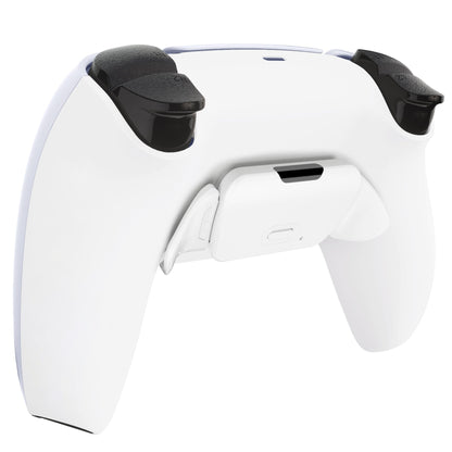 eXtremeRate Retail White Back Paddles Remappable Rise Remap Kit with Upgrade Board & Redesigned Back Shell & Back Buttons Attachment for ps5 Controller BDM-010 & BDM-020 - XPFP3008G2