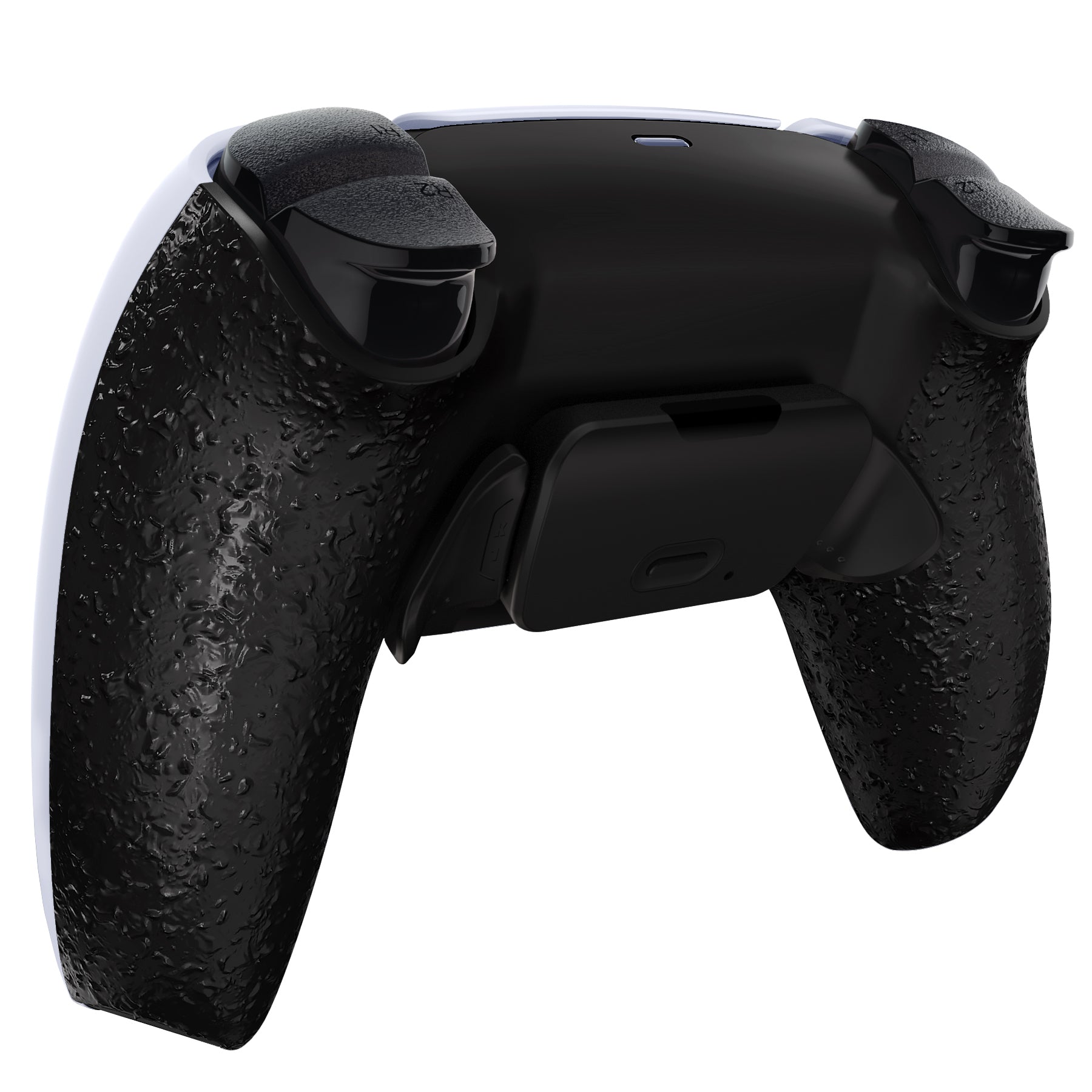 eXtremeRate Retail Textured Black Back Paddles Remappable Rise Remap Kit with Upgrade Board & Redesigned Back Shell & Back Buttons Attachment for ps5 Controller BDM-010 & BDM-020 - XPFP3040G2