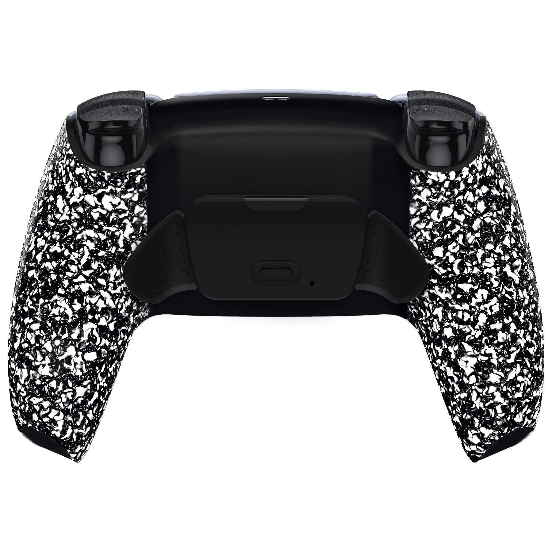 eXtremeRate Retail Textured White Back Paddles Remappable Rise Remap Kit with Upgrade Board & Redesigned Back Shell & Back Buttons Attachment for ps5 Controller BDM-010 & BDM-020 - XPFP3041G2