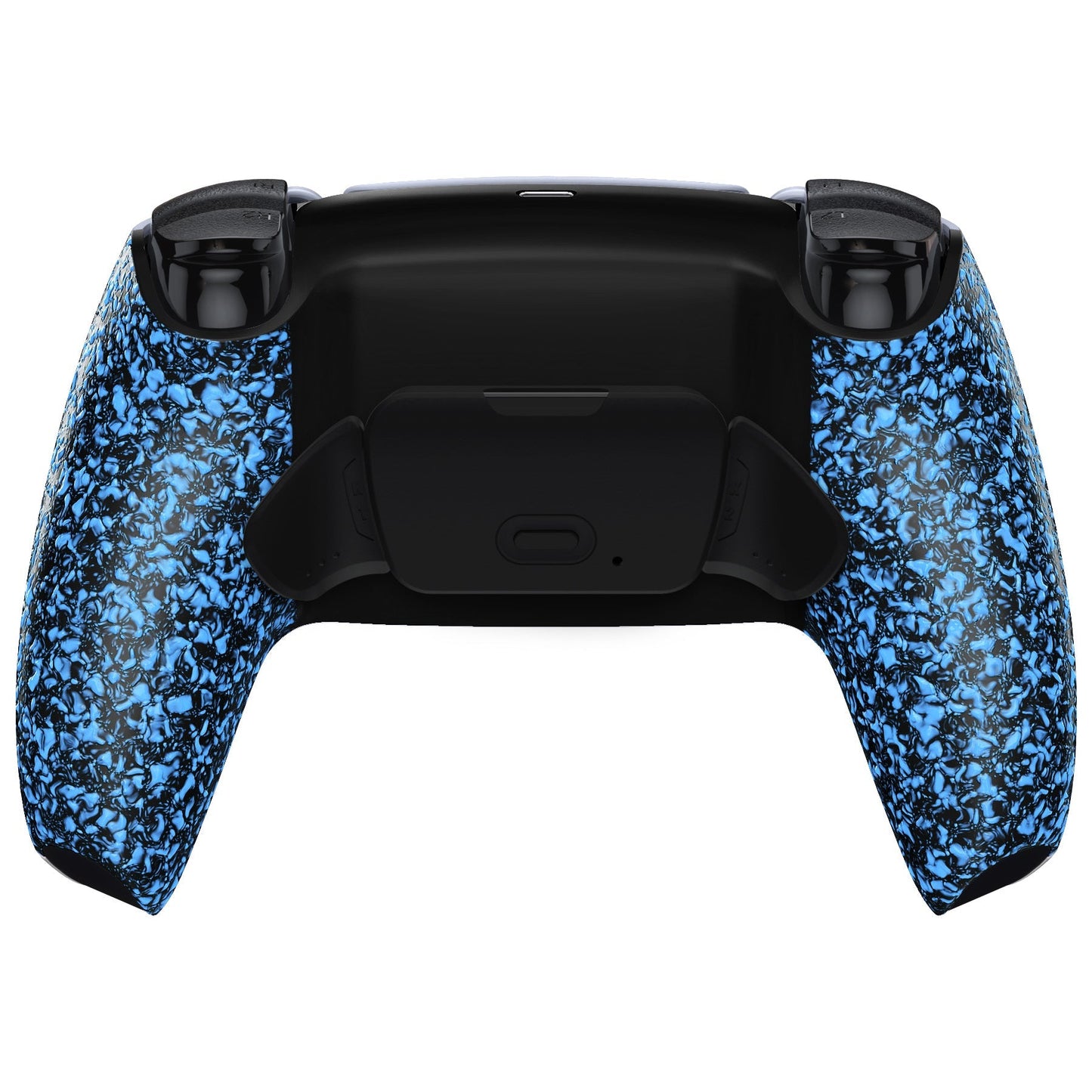 eXtremeRate Retail Textured Blue Back Paddles Remappable Rise Remap Kit with Upgrade Board & Redesigned Back Shell & Back Buttons Attachment for ps5 Controller BDM-010 & BDM-020 - XPFP3043G2