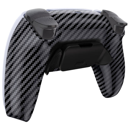 eXtremeRate Retail Graphite Carbon Fiber Pattern Back Paddles Remappable Rise Remap Kit with Upgrade Board & Redesigned Back Shell & Back Buttons Attachment for PS5 Controller BDM-010 & BDM-020 - XPFS2002G2