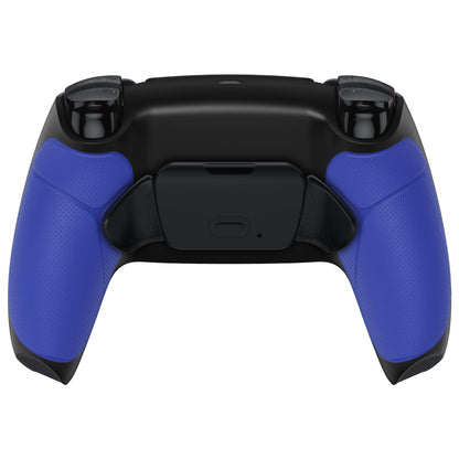 eXtremeRate Retail Blue Rubberized Grip Back Paddles Remappable Rise Remap Kit with Upgrade Board & Redesigned Back Shell & Back Buttons Attachment for PS5 Controller BDM-010 & BDM-020 - XPFU6003