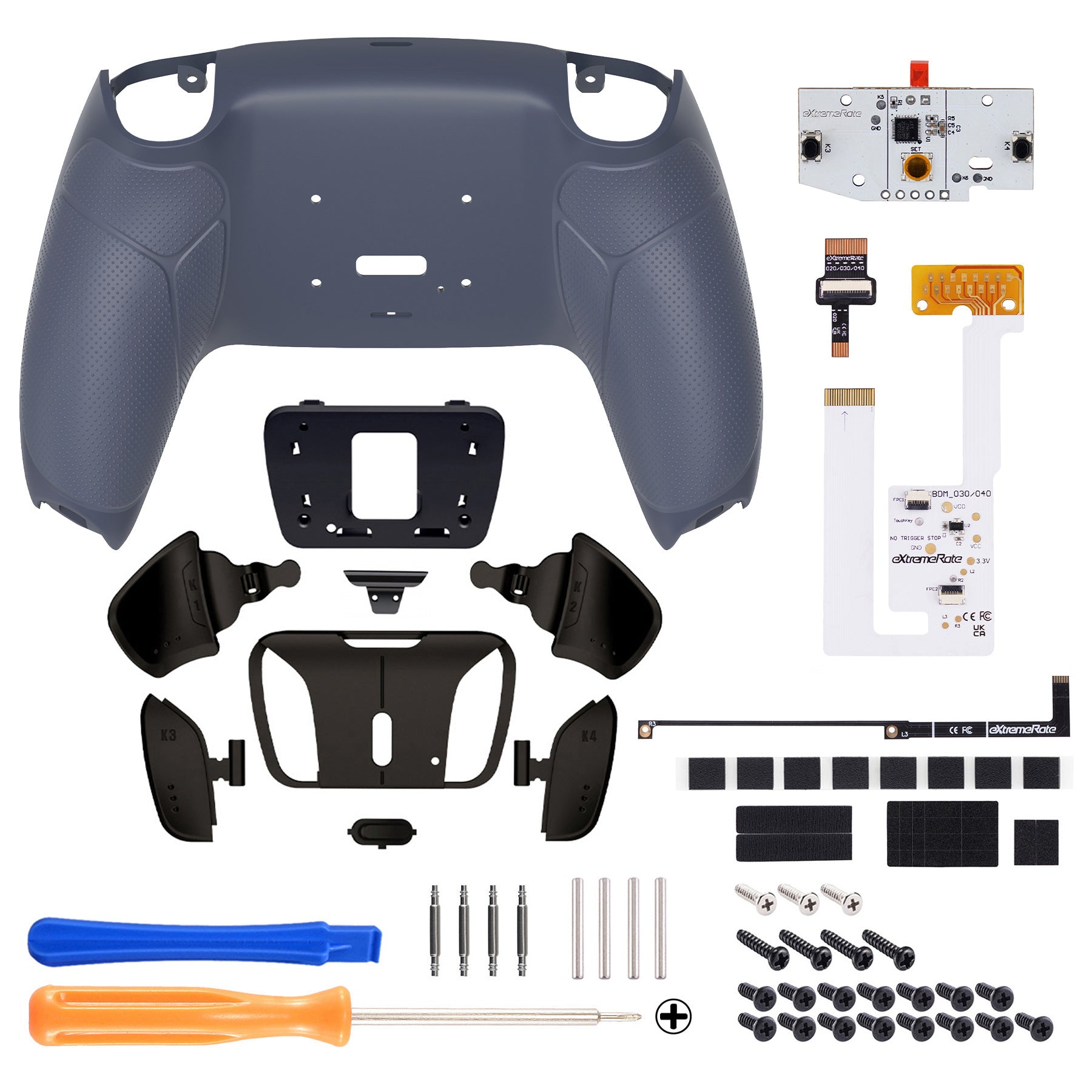 PS5　コントローラー　extreamrate メタルボタン　リマッピング eXtremeRate PS5コントローラーBDM-010/020対応用リアルメタル