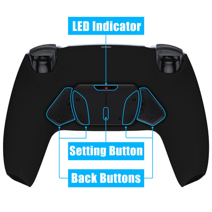 eXtremeRate Retail Black Remappable RISE 4.0 Remap Kit for ps5 Controller BDM 010 & BDM 020, Upgrade Board & Redesigned Back Shell & 4 Back Buttons for ps5 Controller - Controller NOT Included - YPFP3001