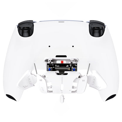 eXtremeRate Retail White Remappable RISE 4.0 Remap Kit for ps5 Controller BDM 010 & BDM 020, Upgrade Board & Redesigned Back Shell & 4 Back Buttons for ps5 Controller - Controller NOT Included - YPFP3006