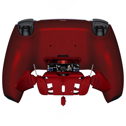 eXtremeRate Retail Scarlet Red Remappable RISE 4.0 Remap Kit for ps5 Controller BDM 010 & BDM 020, Upgrade Board & Redesigned Back Shell & 4 Back Buttons for ps5 Controller - Controller NOT Included - YPFP3007