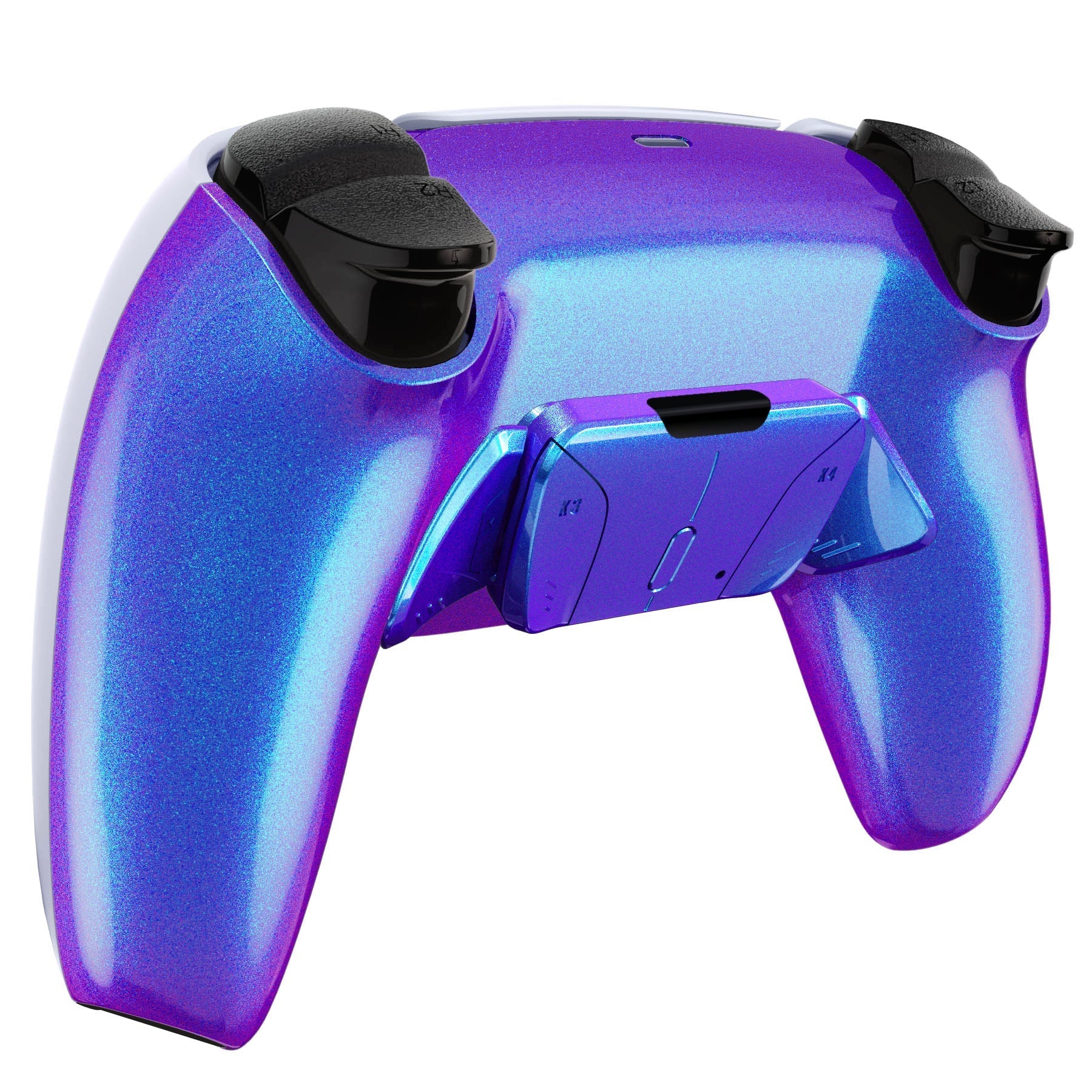 eXtremeRate Retail Chameleon Purple Blue Remappable RISE 4.0 Remap Kit for ps5 Controller BDM 010 & BDM 020, Upgrade Board & Redesigned Back Shell & 4 Back Buttons for ps5 Controller - Controller NOT Included - YPFP3008