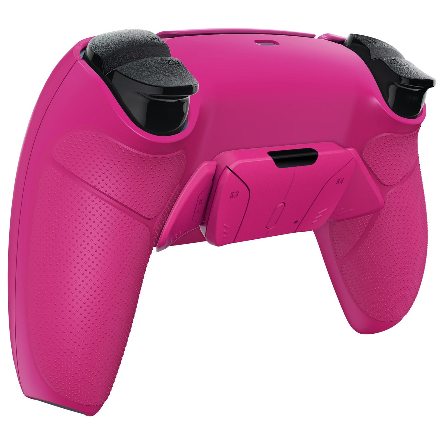 eXtremeRate Retail Nova Pink Rubberized Grip Remappable RISE4 Remap Kit for PS5 Controller BDM-030, Upgrade Board & Redesigned Nova Pink Back Shell & 4 Back Buttons for PS5 Controller - Controller NOT Included - YPFU6009G3