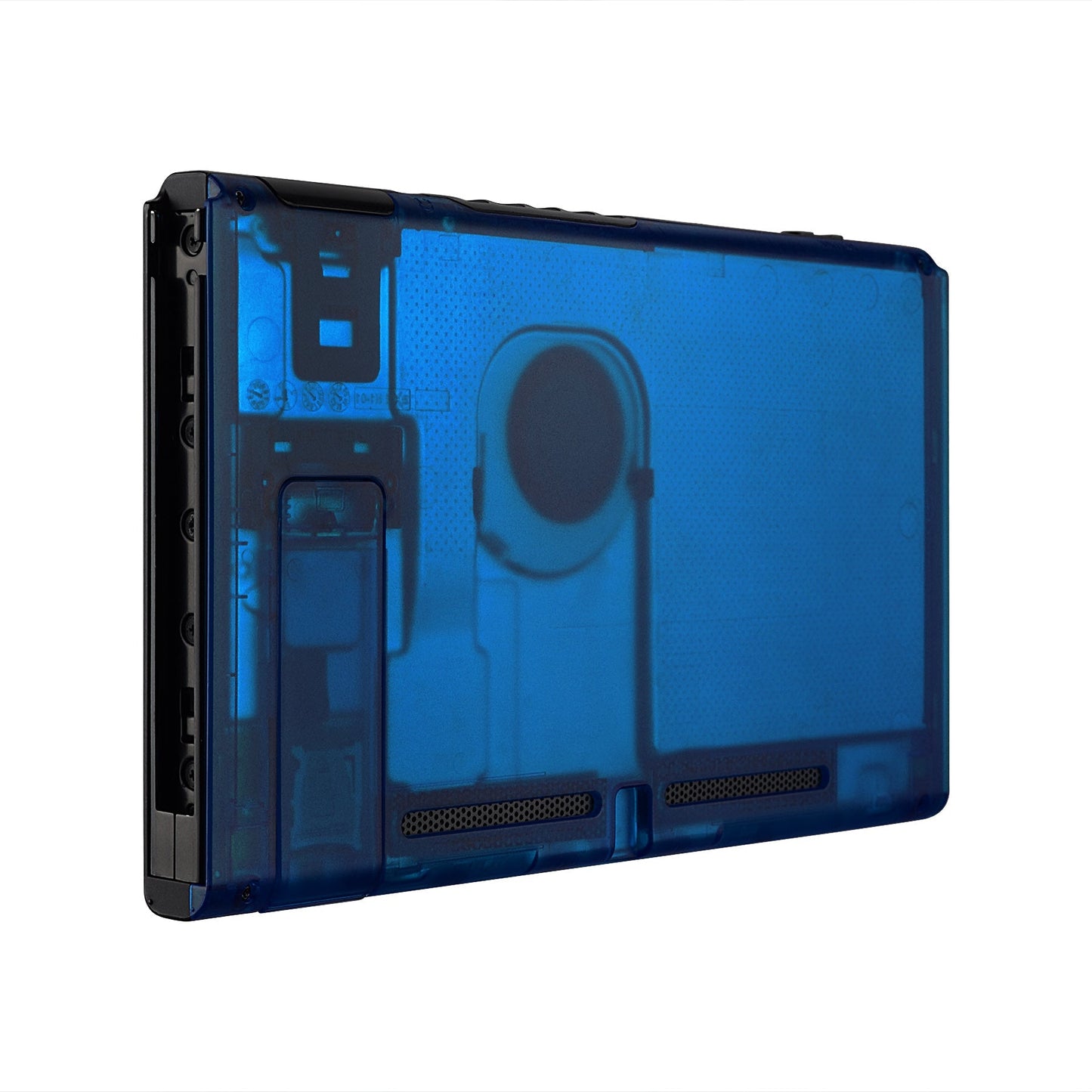 eXtremeRate Retail Transparent Clear Blue Console Back Plate DIY Replacement Housing Shell Case for Nintendo Switch Console with Kickstand - JoyCon Shell NOT Included - ZM504