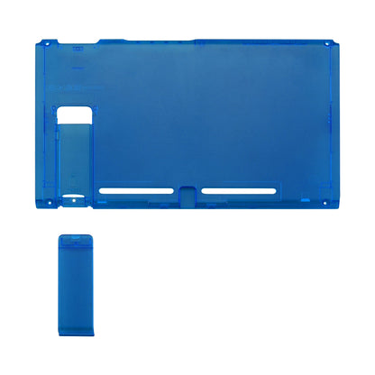 eXtremeRate Retail Transparent Clear Blue Console Back Plate DIY Replacement Housing Shell Case for Nintendo Switch Console with Kickstand - JoyCon Shell NOT Included - ZM504