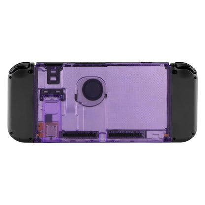 eXtremeRate Retail Clear Atomic Purple Console Back Plate DIY Replacement Housing Shell Case for Nintendo Switch Console with Kickstand - JoyCon Shell NOT Included - ZM505