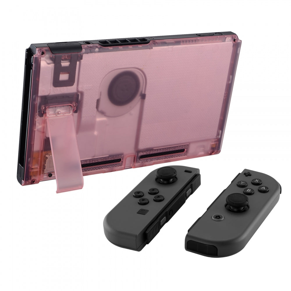 eXtremeRate Retail Cherry Pink Console Back Plate DIY Replacement Housing Shell Case for Nintendo Switch Console with Kickstand-JoyCon Shell NOT Included - ZM507