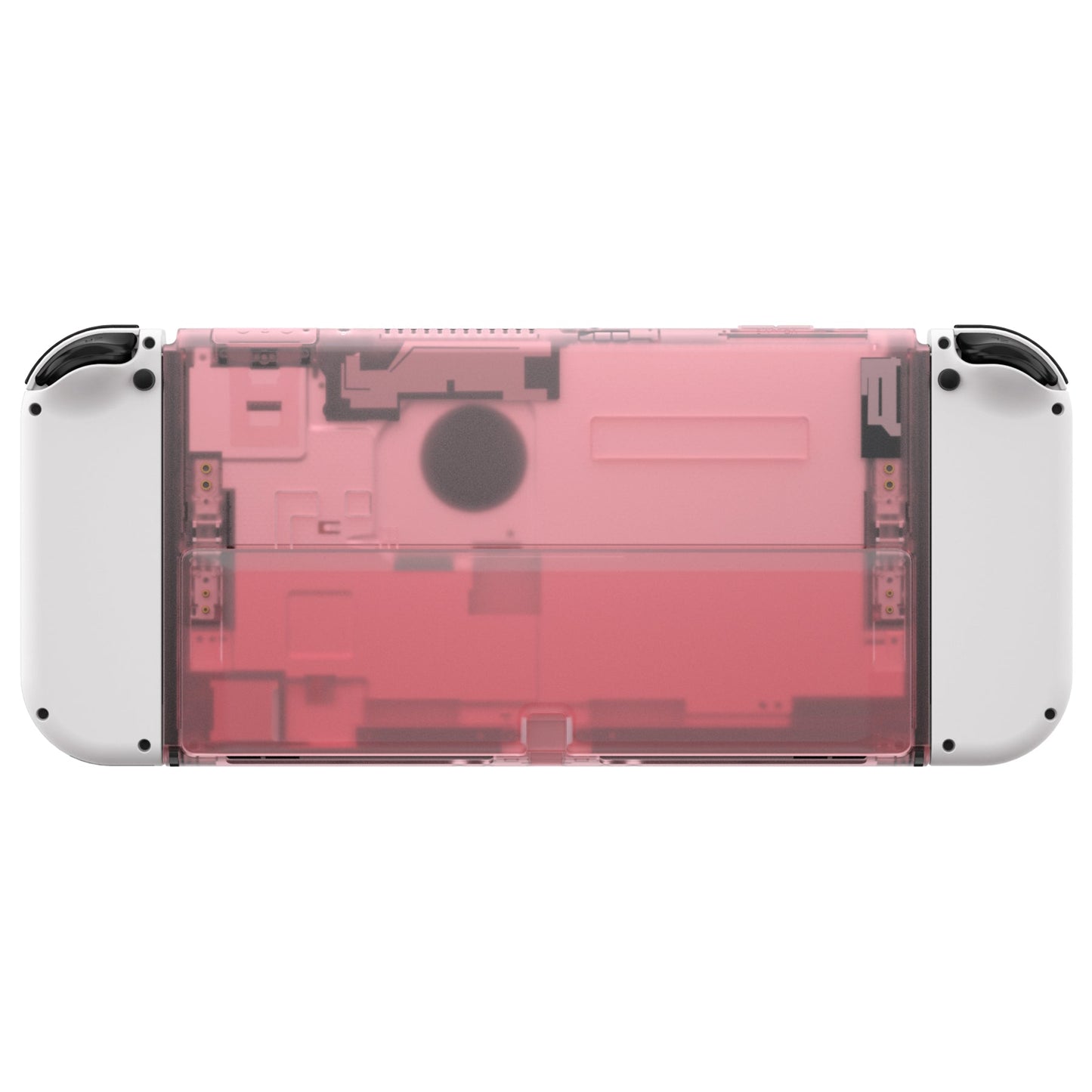 eXtremeRate Retail Cherry Pink Console Back Plate DIY Replacement Housing Shell Case with Kickstand for Nintendo Switch OLED ¨C Console and Joycon NOT Included - ZNSOM5004