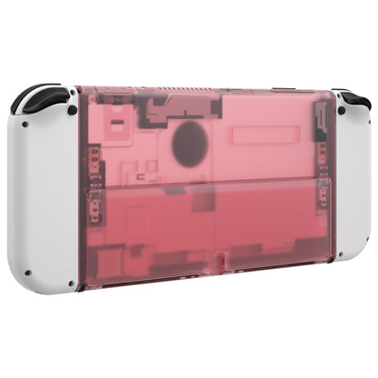 eXtremeRate Retail Cherry Pink Console Back Plate DIY Replacement Housing Shell Case with Kickstand for Nintendo Switch OLED ¨C Console and Joycon NOT Included - ZNSOM5004