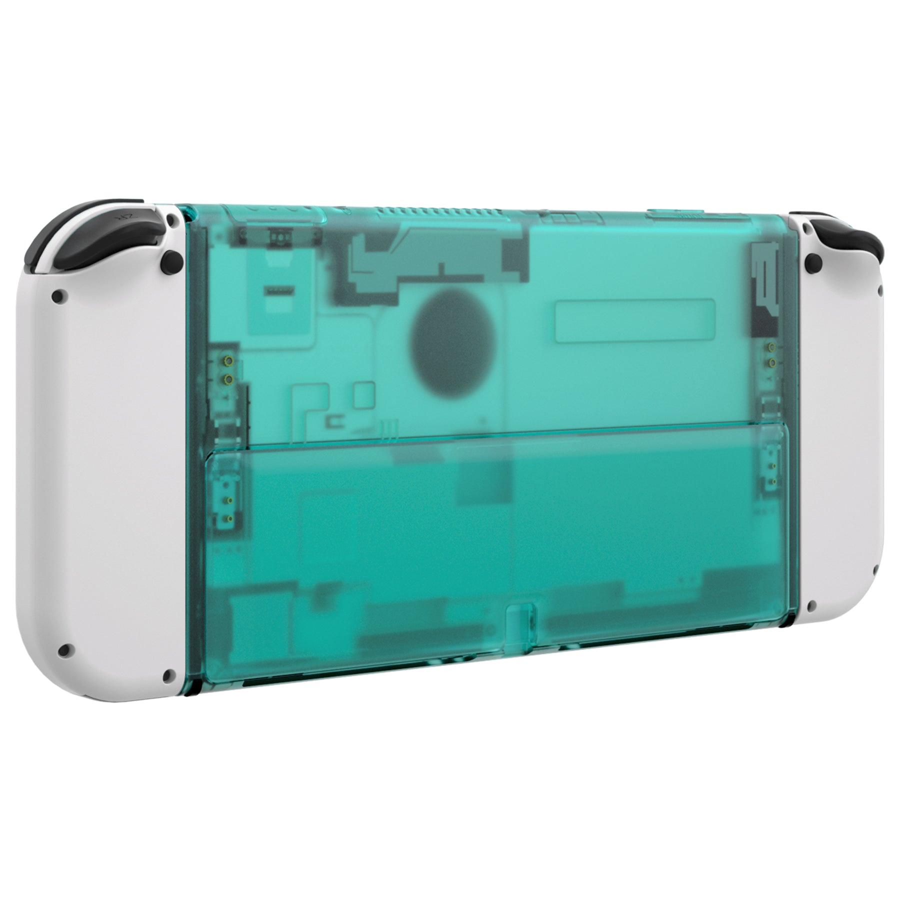 eXtremeRate Retail Emerald Green Console Back Plate DIY Replacement Housing Shell Case with Kickstand for Nintendo Switch OLED ¨C Console and Joycon NOT Included - ZNSOM5007