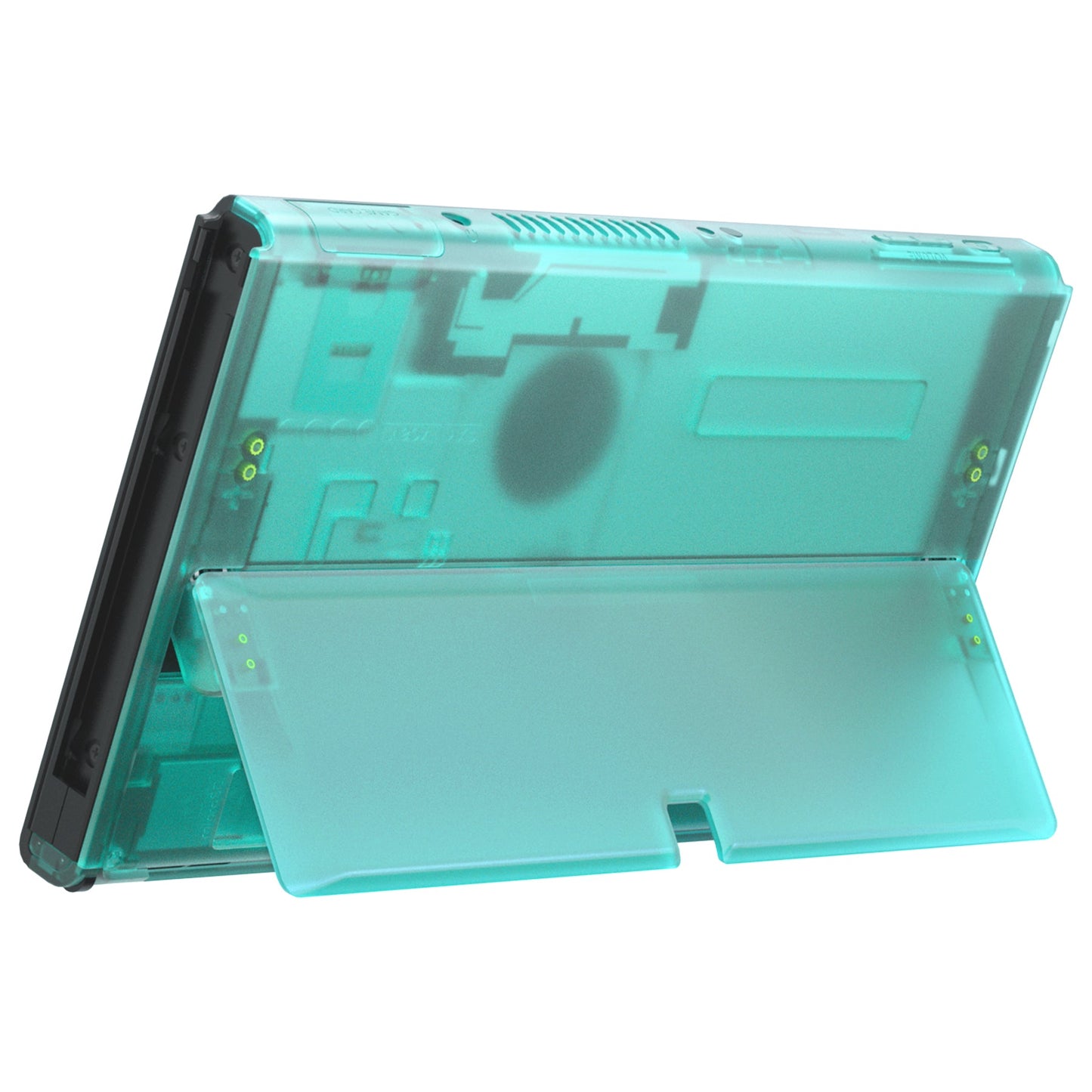 eXtremeRate Retail Emerald Green Console Back Plate DIY Replacement Housing Shell Case with Kickstand for Nintendo Switch OLED ¨C Console and Joycon NOT Included - ZNSOM5007